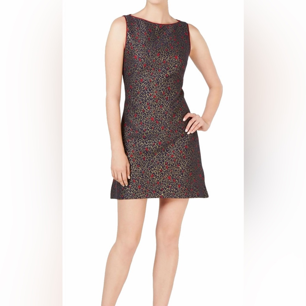Betsey Johnson Red and Black Leopard Mini Dress